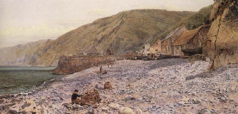 Charles Napier Hemy Among the Shingle at Clovelly oil painting picture